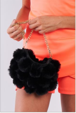 Faux fur crossbody bag